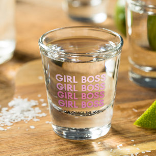 Copo De Shot Menina Rosa Moderna - Melhor Presente de Menina