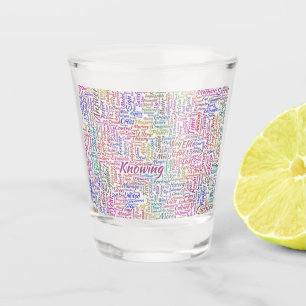 Copo De Shot Mensagem de MothssTexte Motif do Apêndice de Pergu