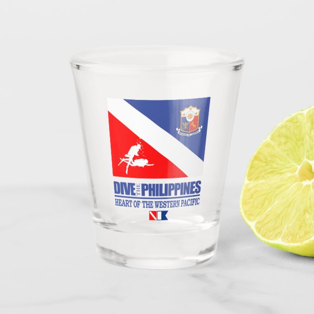 Copo De Shot Mergulhe nas Filipinas (sq) (Frente)