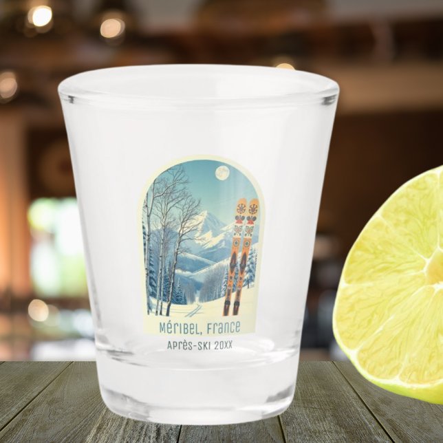 Copo De Shot Méribel França vacaga après ski shot glass (Criador carregado)
