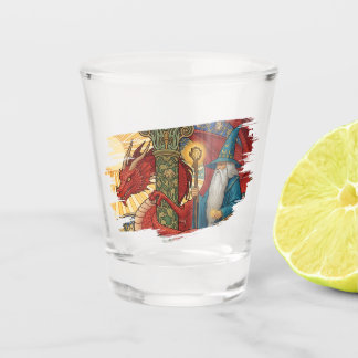 Copo De Shot Merlin & Dragão Vermelho do País de Gales, Arte Fa