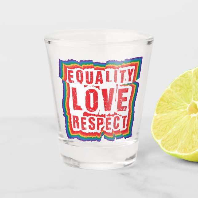 Copo De Shot Mês do Orgulho de Igualdade e Respeito (Frente)
