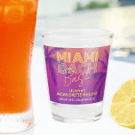 Copo De Shot Miami Beach Bachelorette<br><div class="desc">Apresentando o copo de filmagem de Miami Bach Bash - o favor perfeito do partido para lançar um brilhante e colorido fim de semana em Miami Beach! Com a sua vibração da praia e design, esta taça de vidro põe o tom para um cheio de diversão no final de semana...</div>