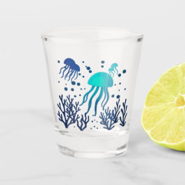 Copo De Shot Midnight Jelly | Glowing Ocean Shot Glass Design