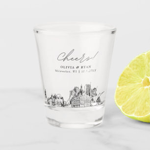 Copo De Shot Milwaukee Wedding Favorece Saúde Personalizada