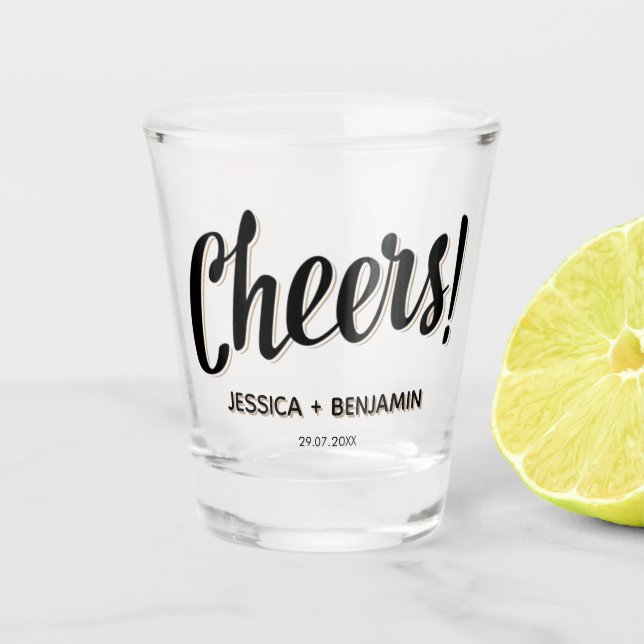 Copo De Shot Minimalist Handwritten Typography & Elegant Modern (Frente)