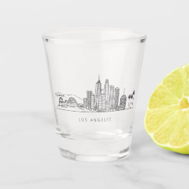 Copo De Shot Minimalist Los Angeles Skyline Illustration