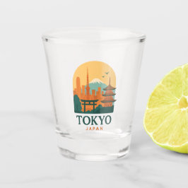 Copo De Shot Minimalist Tokyo Japan Shot Glass – Modern Travel