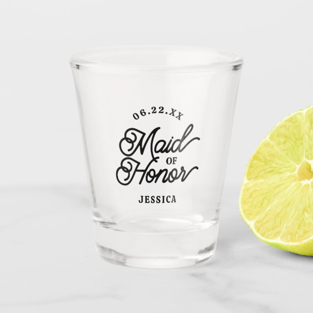 Copo de Shot Minimalista Personalizado Dama de Hon (Frente)