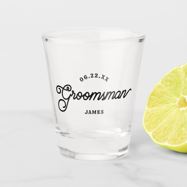 Copo de Shot Minimalista Personalizado Moderno par (Frente)