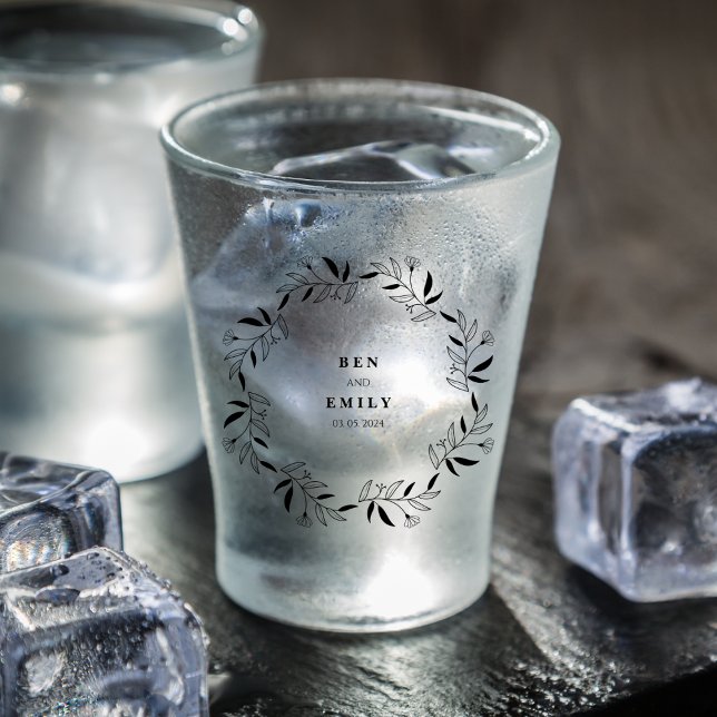 Copo De Shot Mínimo de desenho de linha personalizado (Criador carregado)