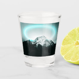 Copo De Shot Misteriosa luz azul-neon da montanha nevada