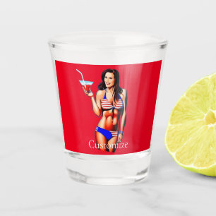 Copo De Shot Modelo de Malhação Bikini Patriótico Thunder_Cove