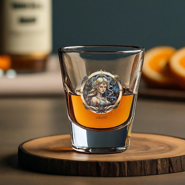 Copo De Shot Moderna Astrologia Celestial Símbolo Fantasia Virg (Criador carregado)