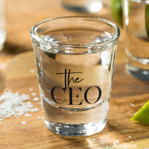 Copo De Shot Moderno Mínimo O CEO Preto