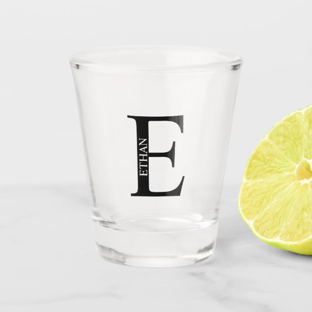 Copo De Shot Monograma e Nome Personalizados (Frente)