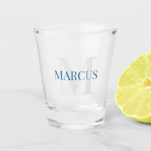 Copo De Shot Monograma e nome personalizados minimalista clássi