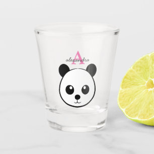 Copo De Shot Monograma personalizado de panda bonito