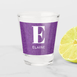 Copo De Shot Monograma, Purple Denim Impressão 1,5oz