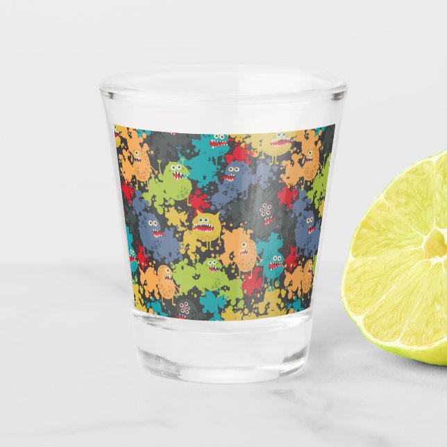 Copo De Shot Monstros engraçados fofos (Frente)