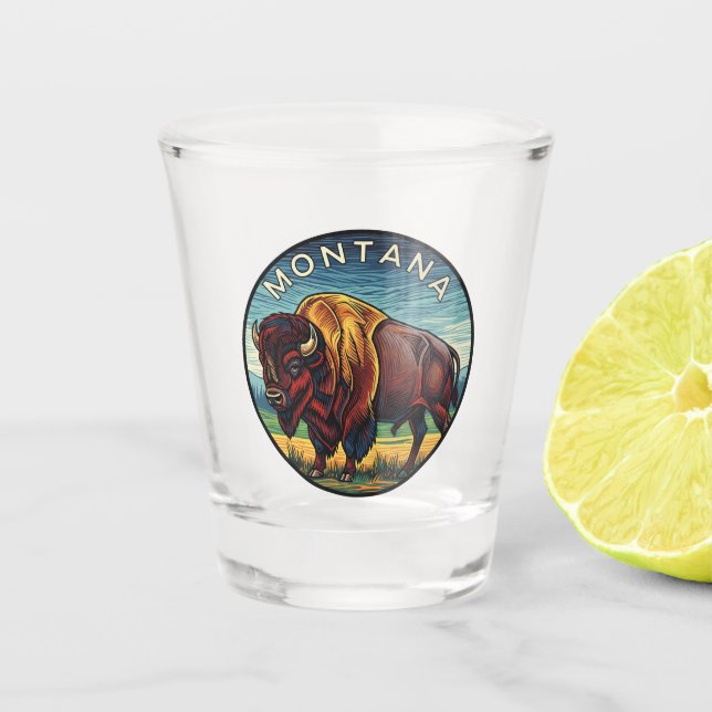 Copo De Shot Montana Bison (Frente)