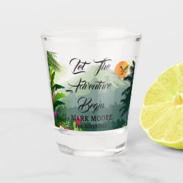 Copo De Shot Montanha, Floresta e Sunset