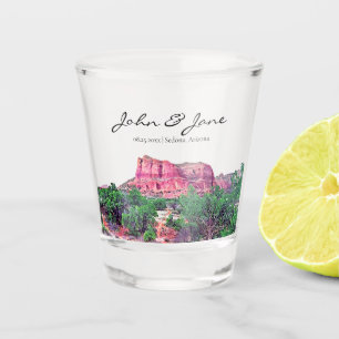 Copo De Shot Montanhas pintadas por Arizona personalizadas - Vi