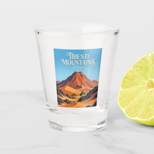 Copo De Shot Montanhas Tibesti Chade (Frente)