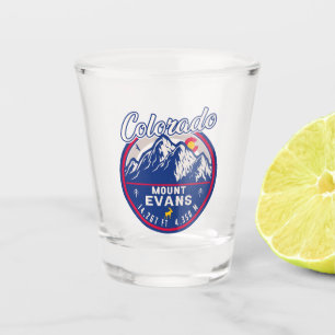 Copo De Shot Monte Evans Colorado Retro Sunset Flag Souvenirs