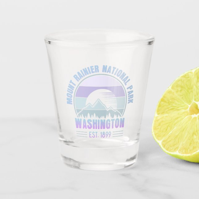 Copo De Shot Monte Rainier National Park Washington EUA Retro (Frente)