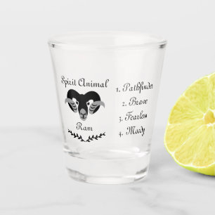 Copo De Shot Moody Tribal Aries Totem Spirit Animal