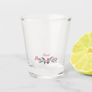 Copo De Shot Motivo Floral Rústico Doce Personalizável
