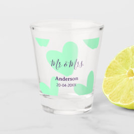 Copo De Shot Mr & Mrs add family name date year wedding favor 