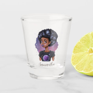 Copo De Shot Mulher Afro Elegante Estimulante