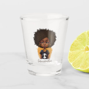Copo De Shot Mulher Afro Simples