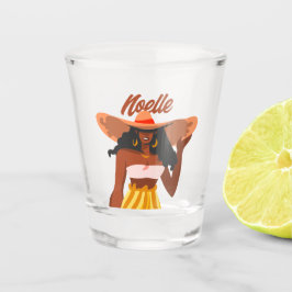 Copo De Shot Mulher Negra, Chapéu Grande, Víblias de Férias