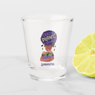 Copo De Shot Mulher Negra Dama de Planta Louca, Plantas de Abra