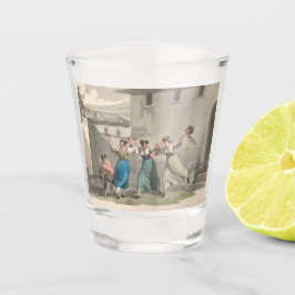 Copo De Shot Mulheres lutando em Roma, Itália (cena histórica)