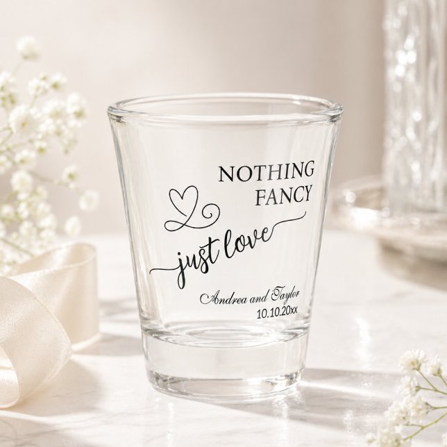 Copo De Shot Nada Chique Apenas Amor Casamento Elegante (Criador carregado)