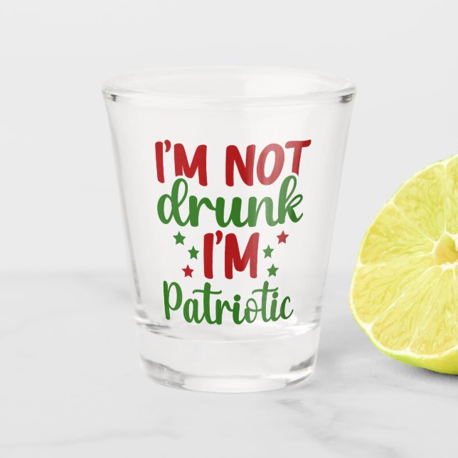 Copo De Shot Não sou Bebado, sou Patriótico (Frente)