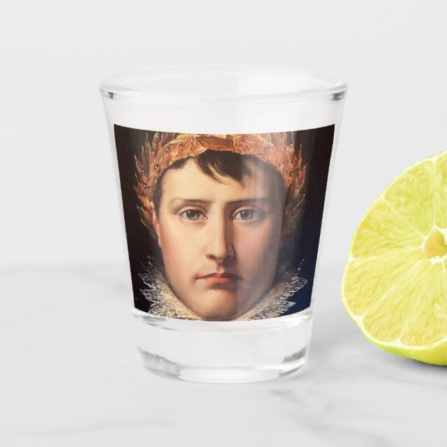 Copo De Shot Napoleão Laurel-Wreath Crowed Hero Shot Glass (Frente)