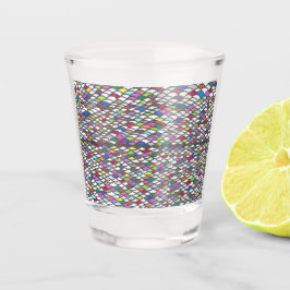 Copo De Shot Narmin | Padrão Colorido e Repetitivo Desenhado à