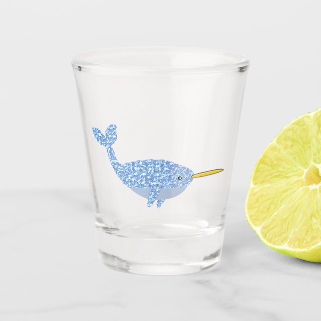 Copo De Shot Narral-bebê azul-bonito (Frente)