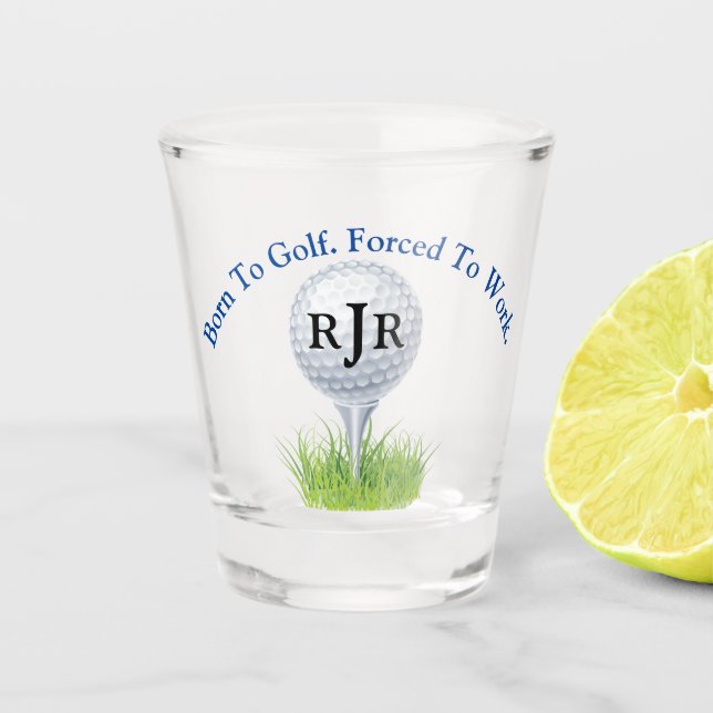 Copo De Shot Nascer Para Golfe. Golf Ball E Tee. (Frente)