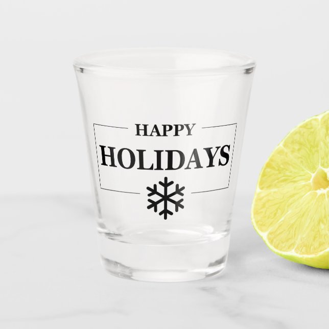 Copo De Shot Natal Feliz Feriado Personalizado Presente Feliz N (Frente)