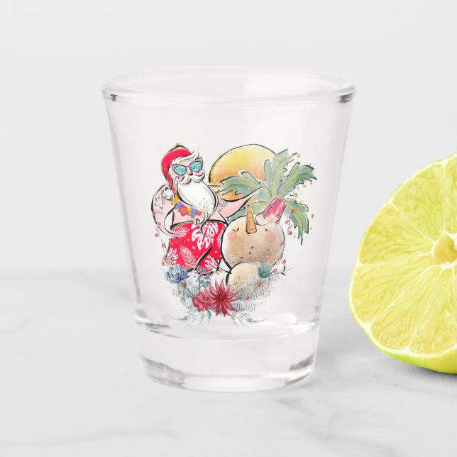 Copo De Shot Natal no Sul | Hot Holly Jolly Santa Claus (Frente)