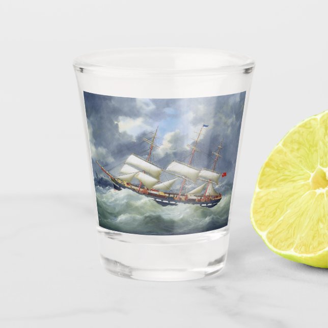 Copo De Shot Navio Frigate Training Atalanta 1885 (Frente)