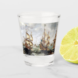 Copo De Shot Navios no mar 1632