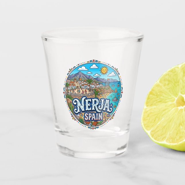 Copo De Shot Nerja, Espanha (Frente)