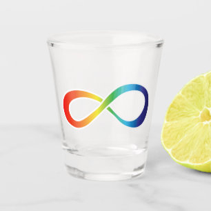 Copo De Shot Neurodiversity Autismo Advertência Arco-Íris